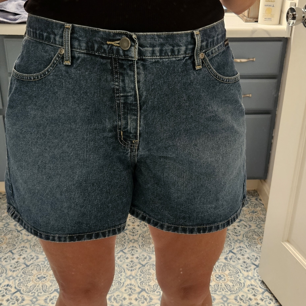 New York & Company Dark Blue Jean Shorts